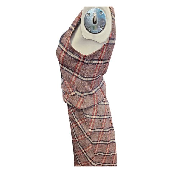 Mister Leonard Wool Blend Gray Plaid Skirt and Vest Set Womens size 10 Vintage 6 - Picture 5 of 12